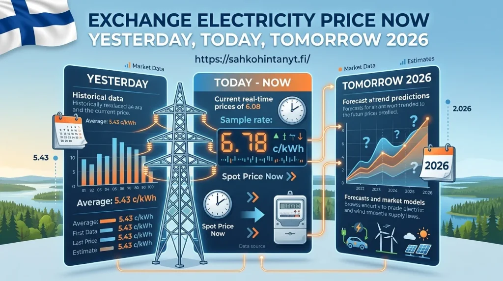 Pörssisähkön Hinta nyt Eilen